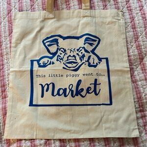 Cloth shopping bag- this little piggy went to market- new